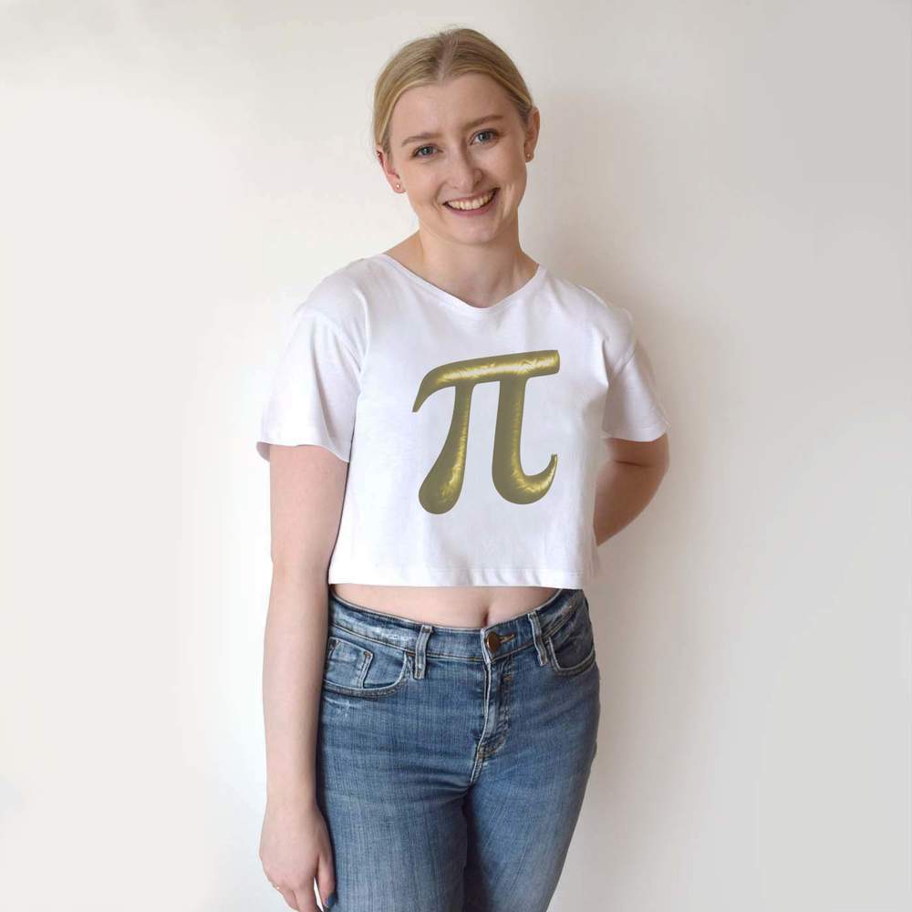 "Pi Symbol" Damen Baumwolle Crop Tops (CO046770) - Bild 23 von 30