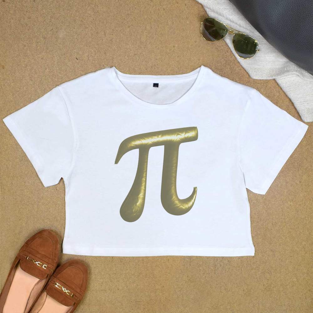 "Pi Symbol" Damen Baumwolle Crop Tops (CO046770) - Bild 24 von 30