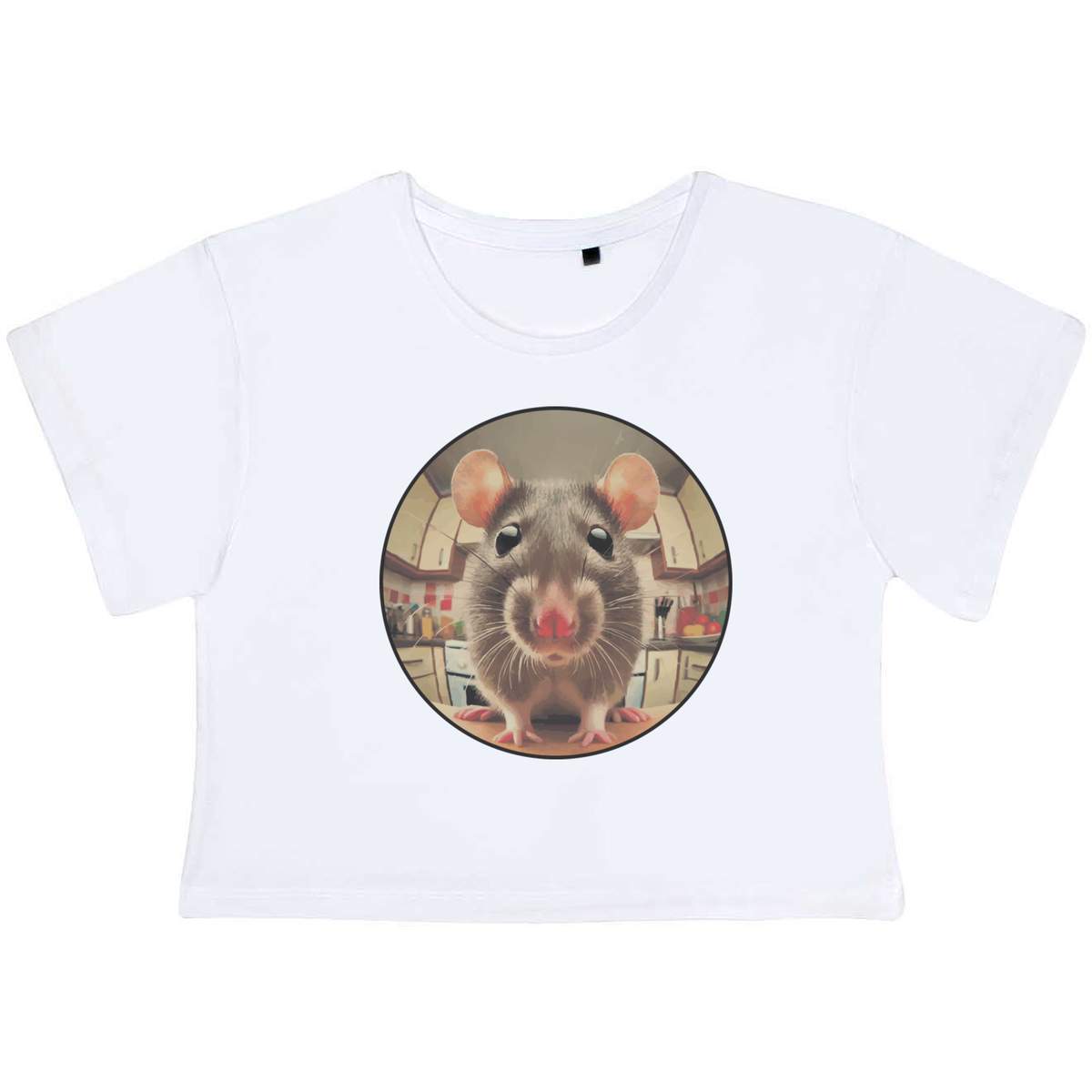 Medium 'Kitchen Rat' Adult's Cotton Crop Top (CO00147122)