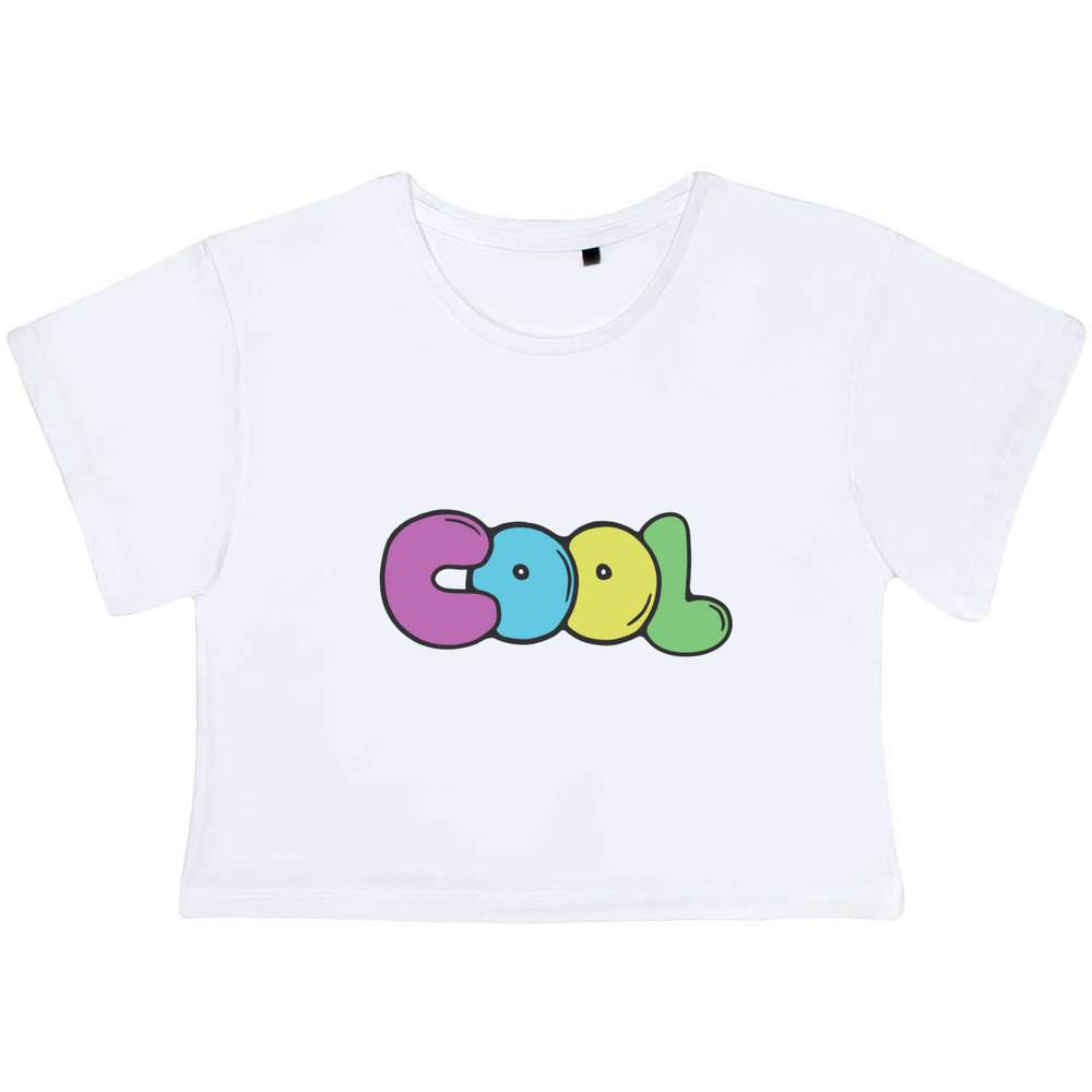 'Cool' Women's Cotton Crop Tops (CO052276)
