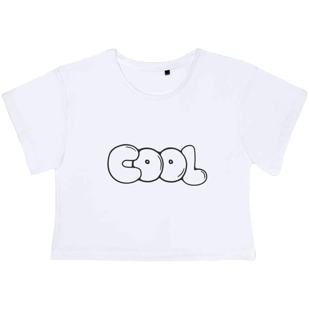 'Cool' Women's Cotton Crop Tops (CO052280)