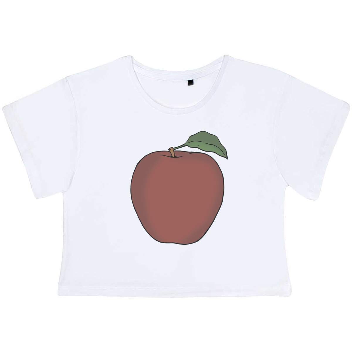 Small 'Red Apple' Adult's Cotton Crop Top (CO00121433)