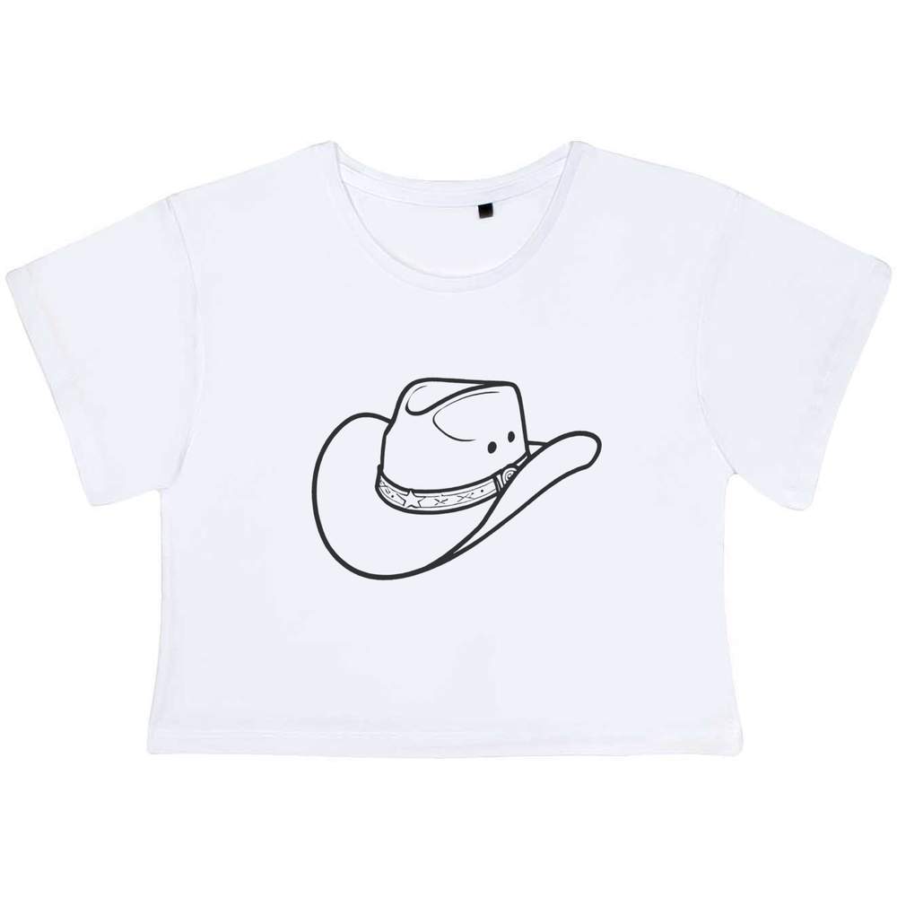'Texas Cowboy Hat' Women's Cotton Crop Tops (CO044912) - Bild 13 von 30