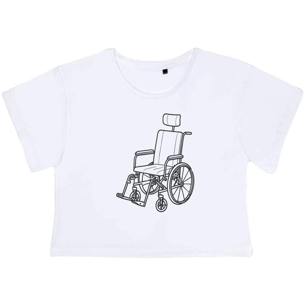 Small 'Wheelchair' Adult's Cotton Crop Top (CO00122521)