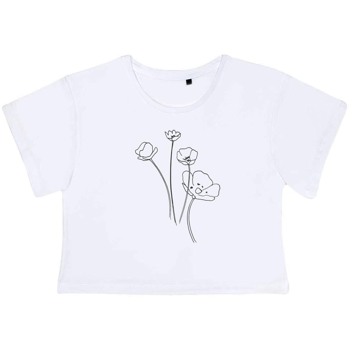 'Buttercups' Women's Cotton Crop Tops (CO022030)