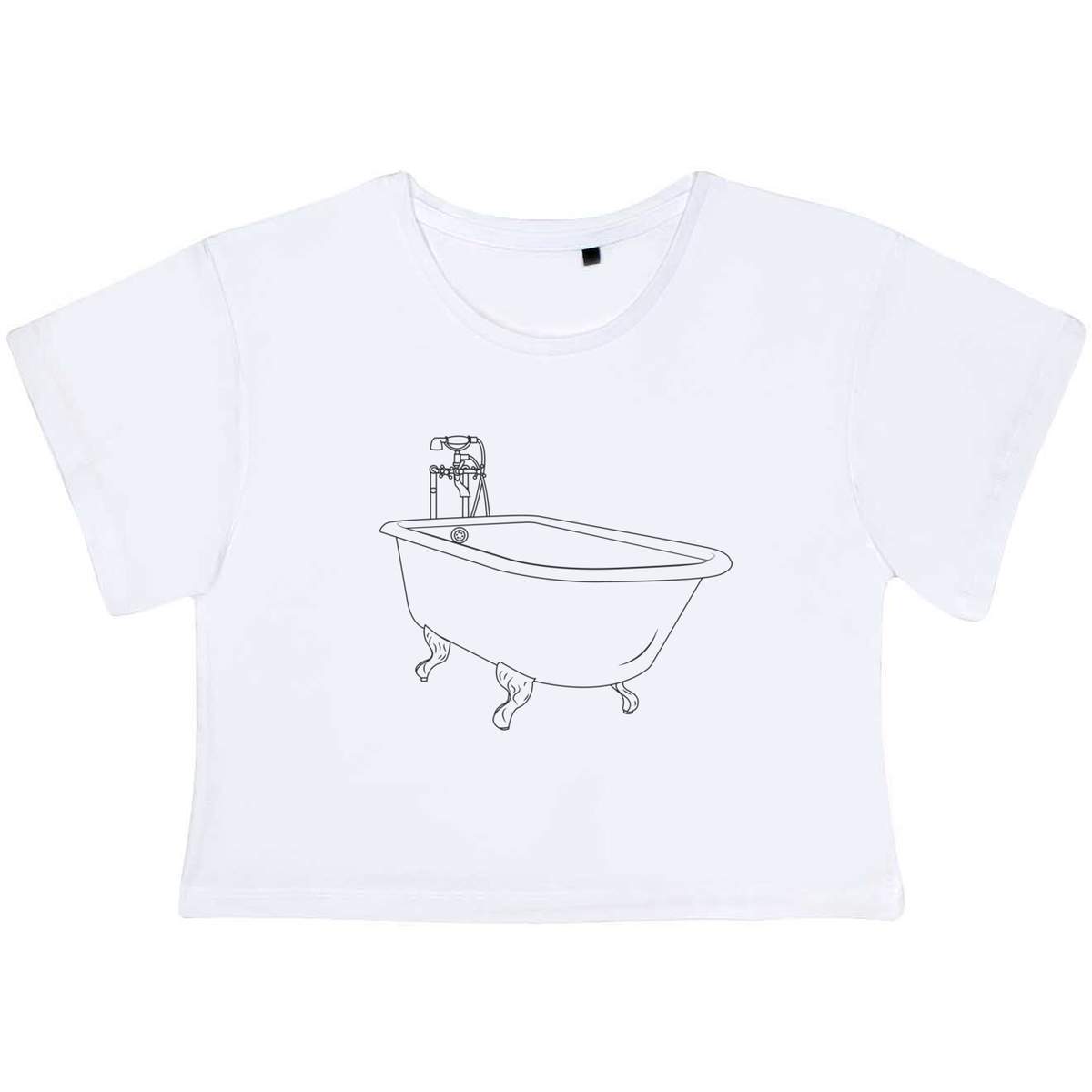 'Antique Bath' Women's Cotton Crop Tops (CO030125)