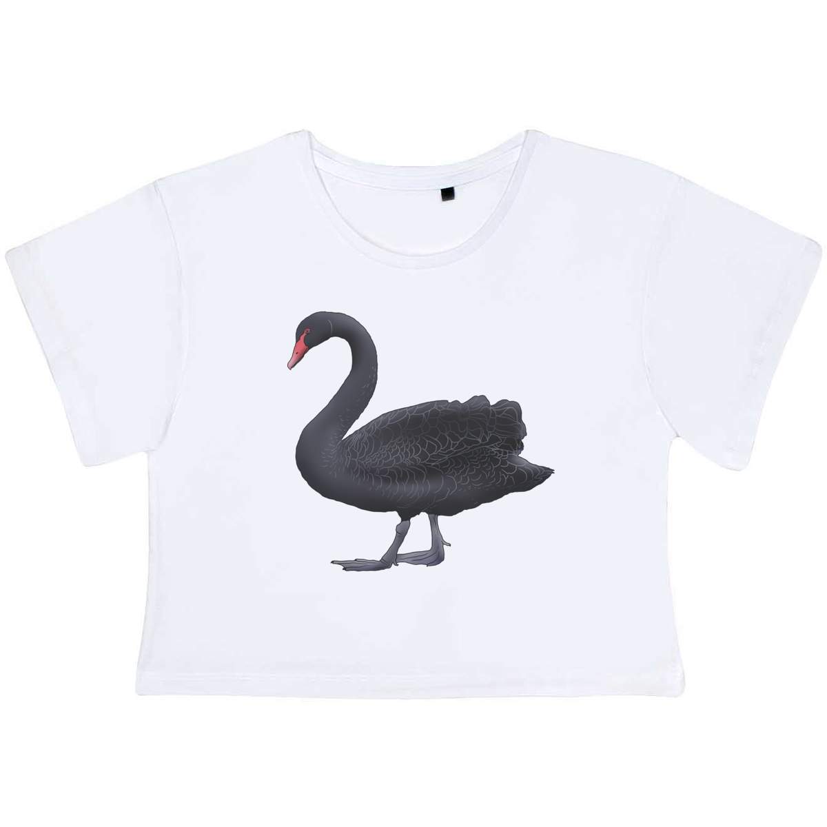 'Black Swan' Women's Cotton Crop Tops (CO030201)