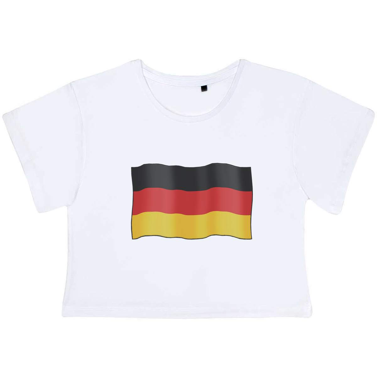 'German Flag' Women's Cotton Crop Tops (CO032272)