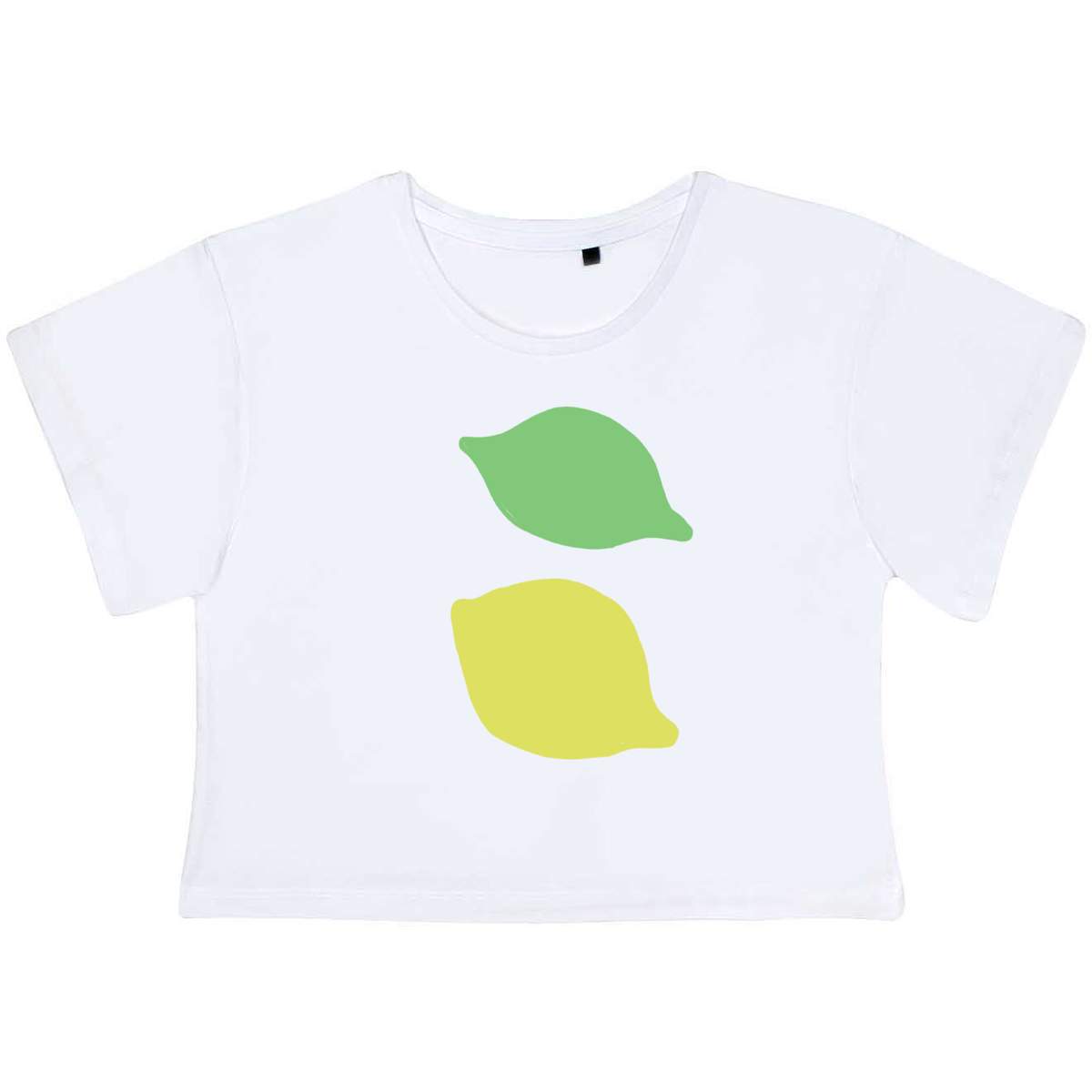 'Lime and lemon ' Women's Cotton Crop Tops (CO039013)
