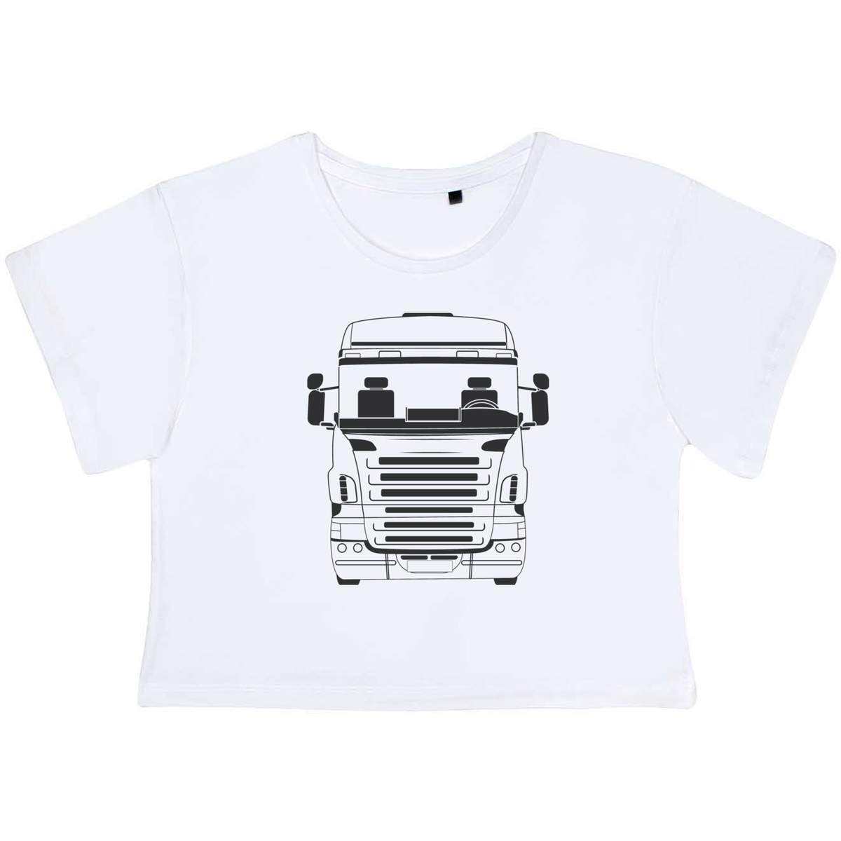 'Front of a Truck' Women's Cotton Crop Tops (CO043503)