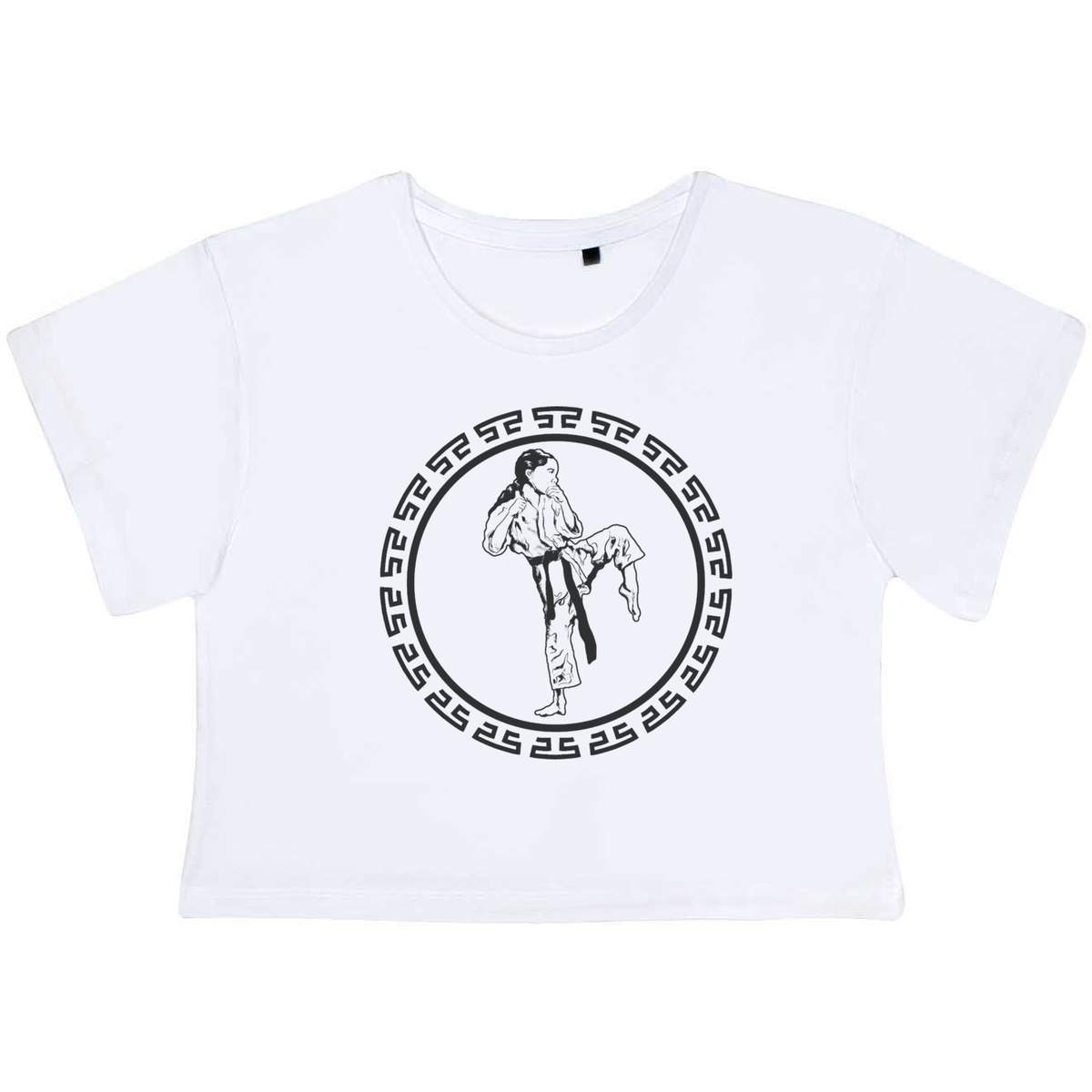 'The Martial Artist' Women's Cotton Crop Tops (CO045670)