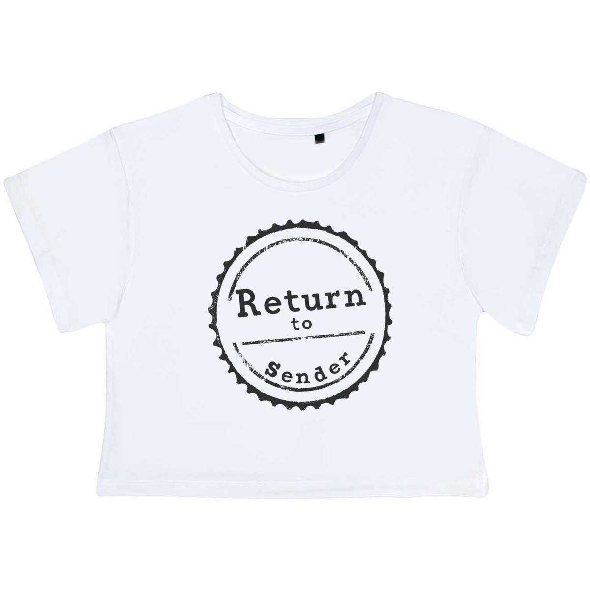 'Return to Sender' Women's Cotton Crop Tops (CO047977)