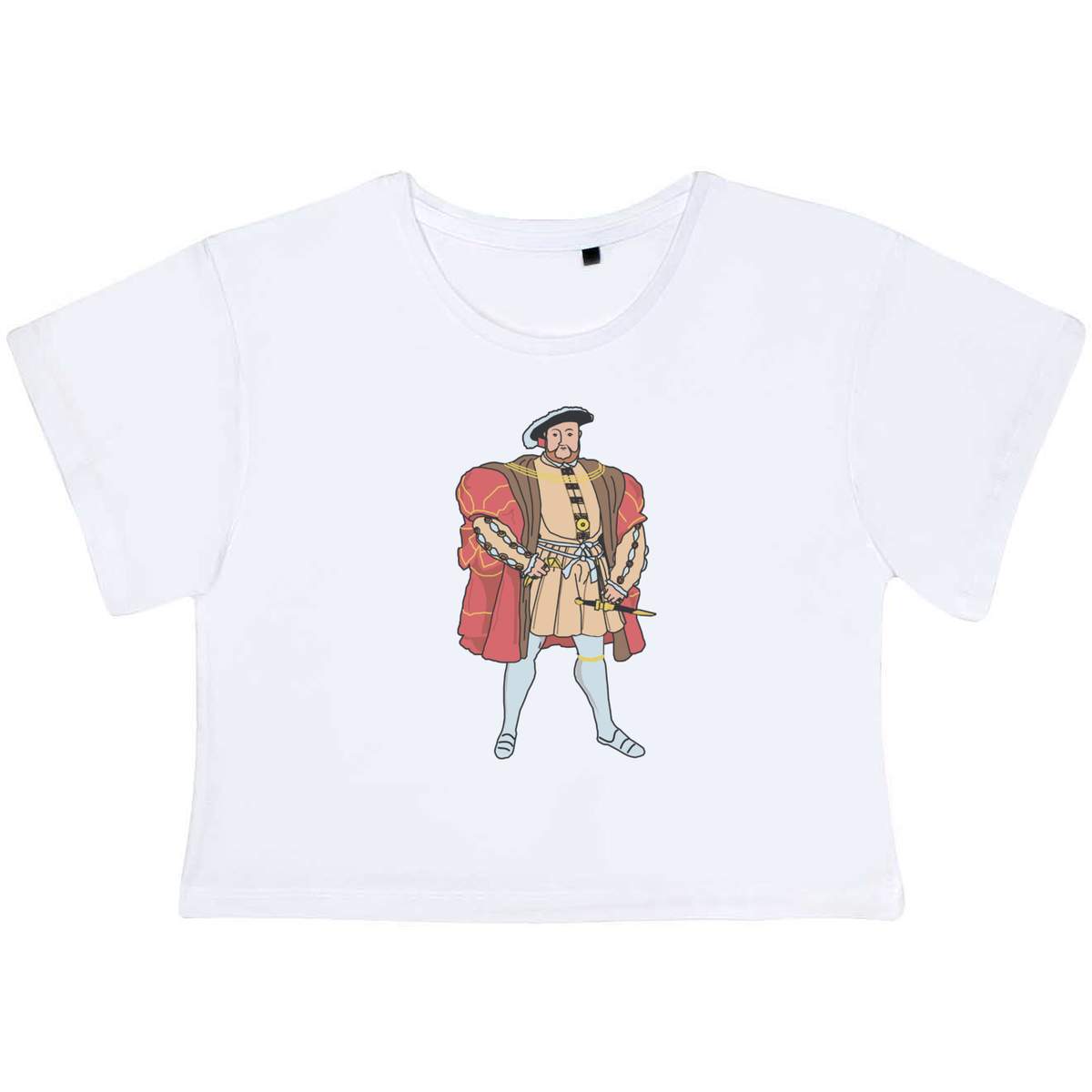 'King Henry VIII' Women's Cotton Crop Tops (CO050699)