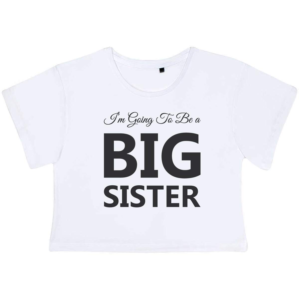 'Im Going To Be a BIG SISTER' Women's Cotton Crop Tops (CO050952)