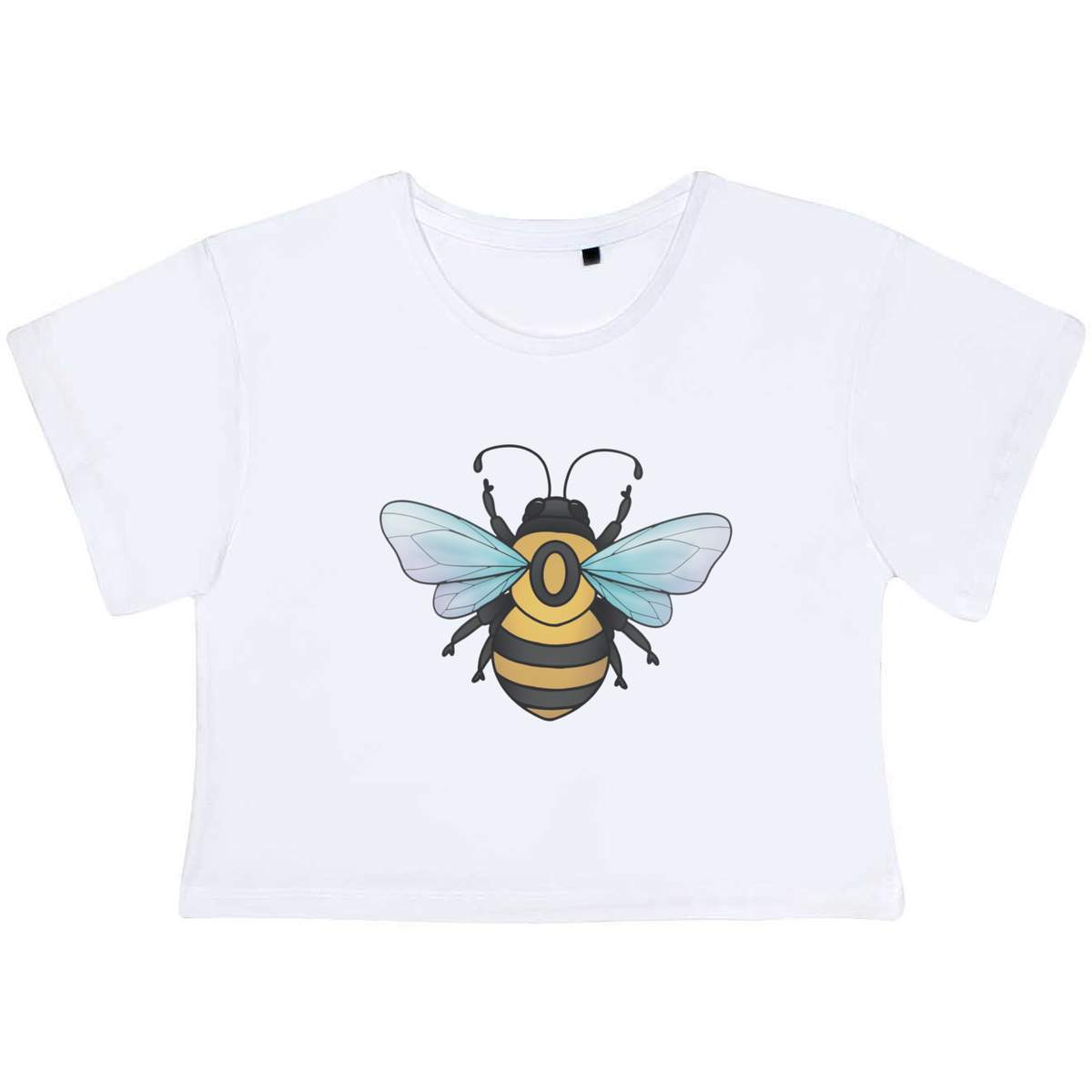 'Bumble Bee' Women's Cotton Crop Tops (CO052754)