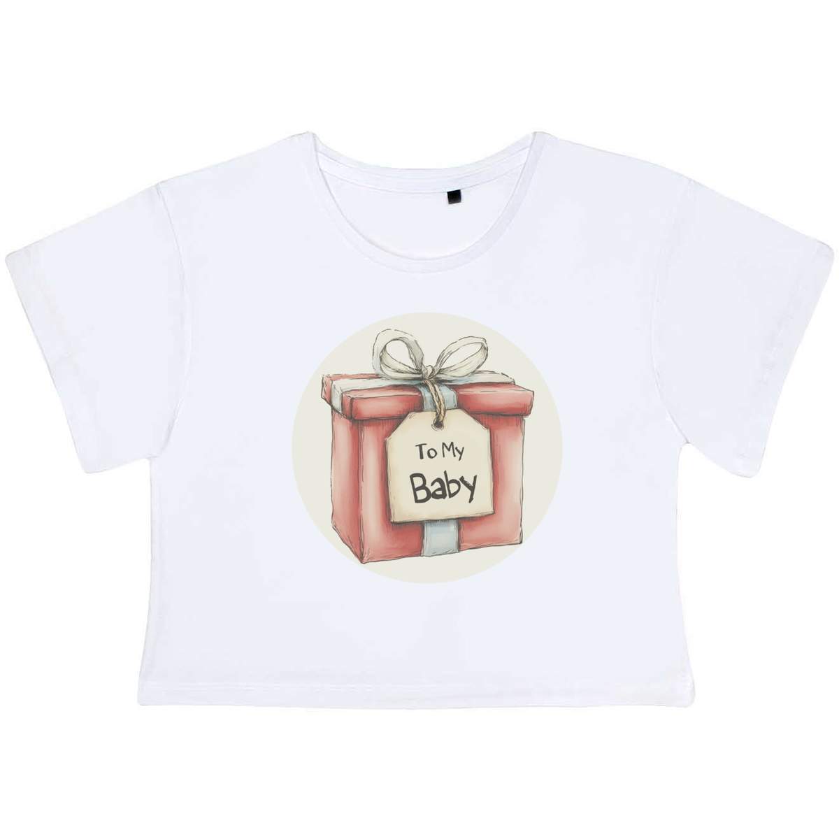 Extra Small 'To My Baby ' Adult's Cotton Crop Top (CO00152472)