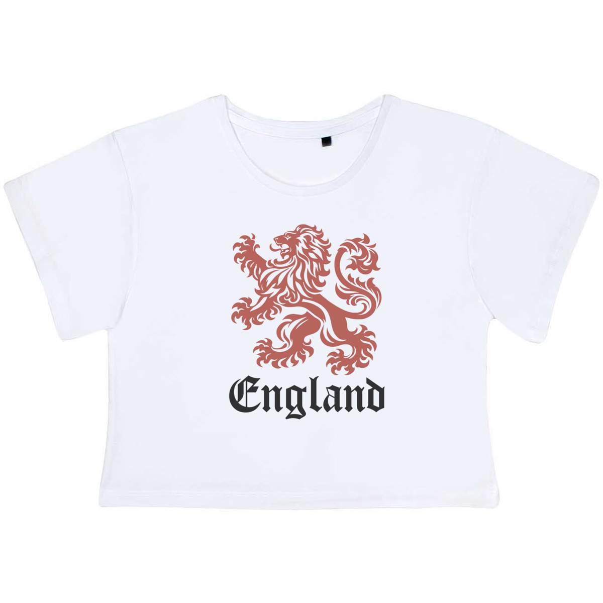 'England Lion' Women's Cotton Crop Tops (CO053378)