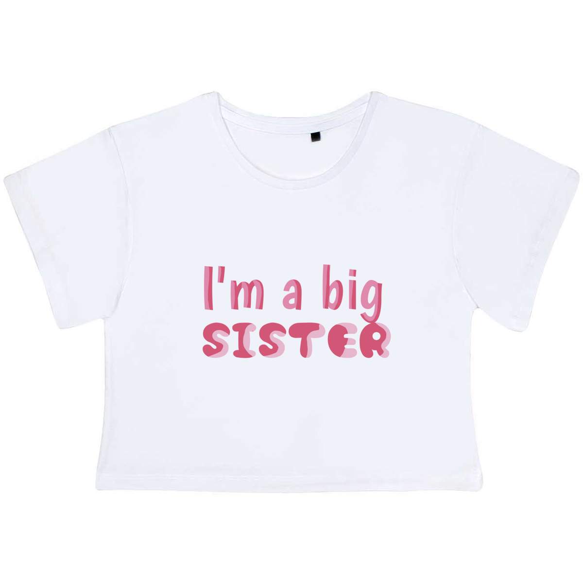 Extra Small 'I'm A Big Sister' Adult's Cotton Crop Top (CO00153152)