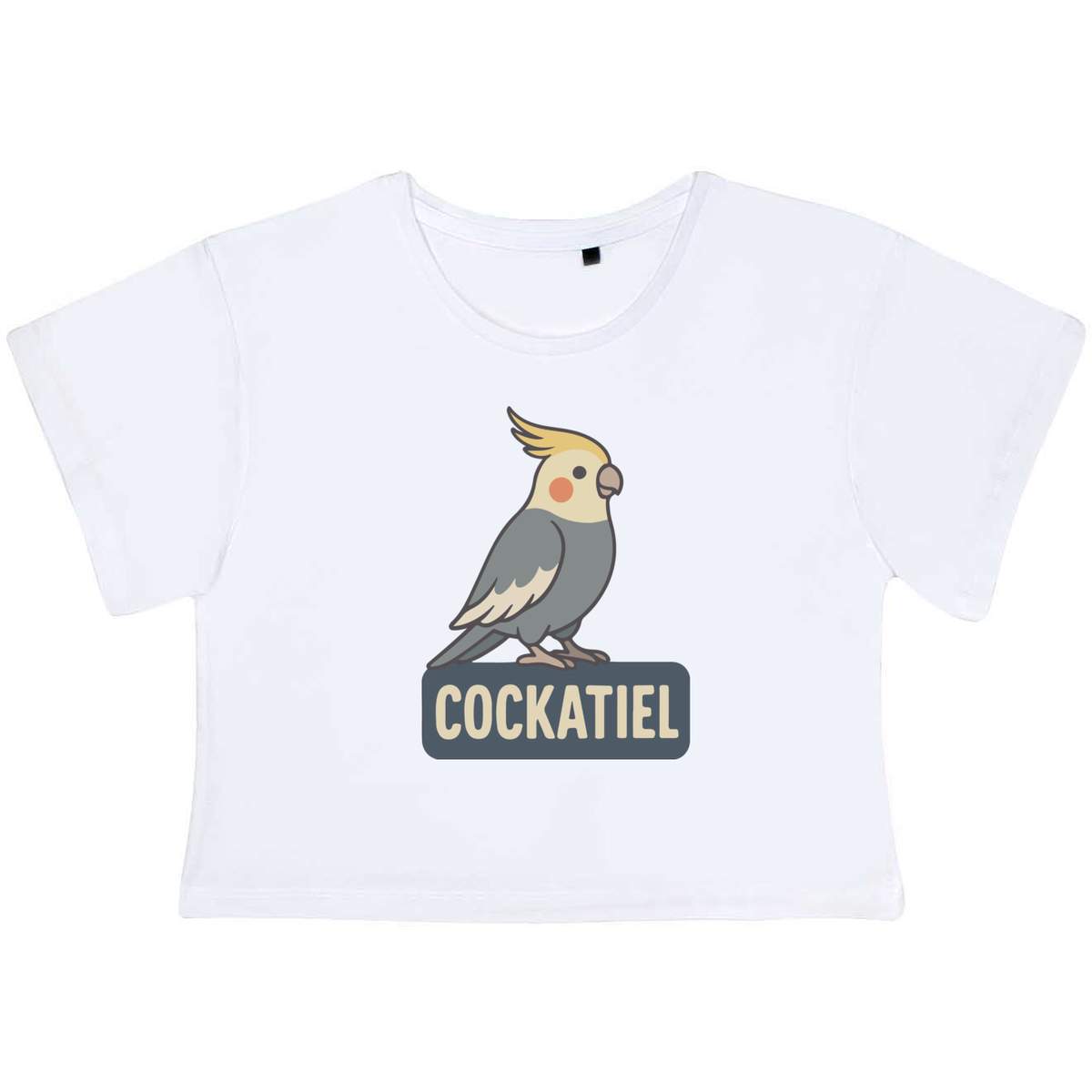'Cute Cockatiel' Women's Cotton Crop Tops (CO055627)