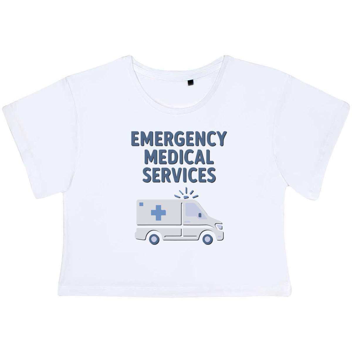 'Emergency Medical Services' Women's Cotton Crop Tops (CO056519)
