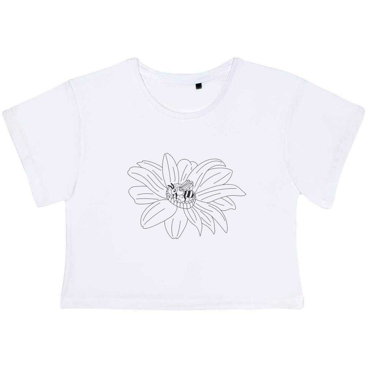' Honeybee & Daisy' Women's Cotton Crop Tops (CO056927)