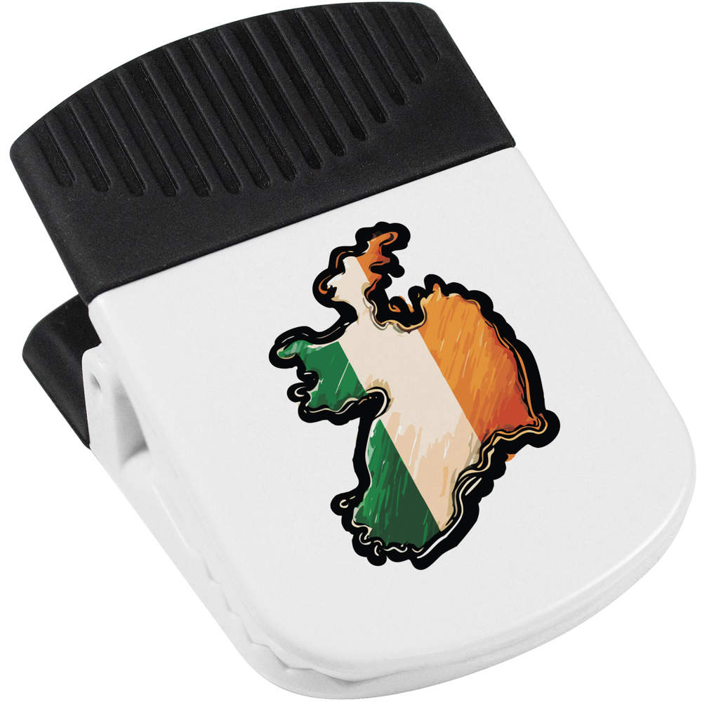 'Irish Flag Shaped Like Ireland' Magnetic Clip (CP00039513)