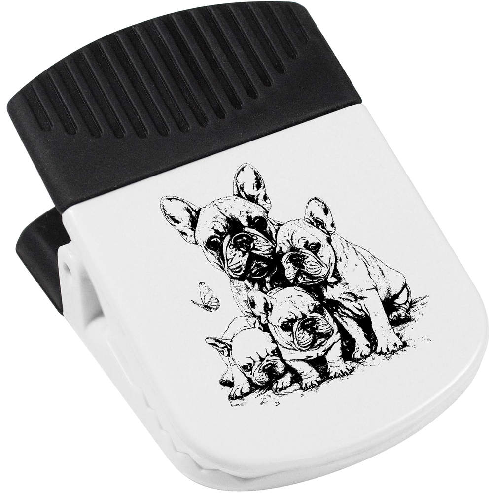 'French Bulldog Mother with Puppies' Magnetic Clip (CP00041928)