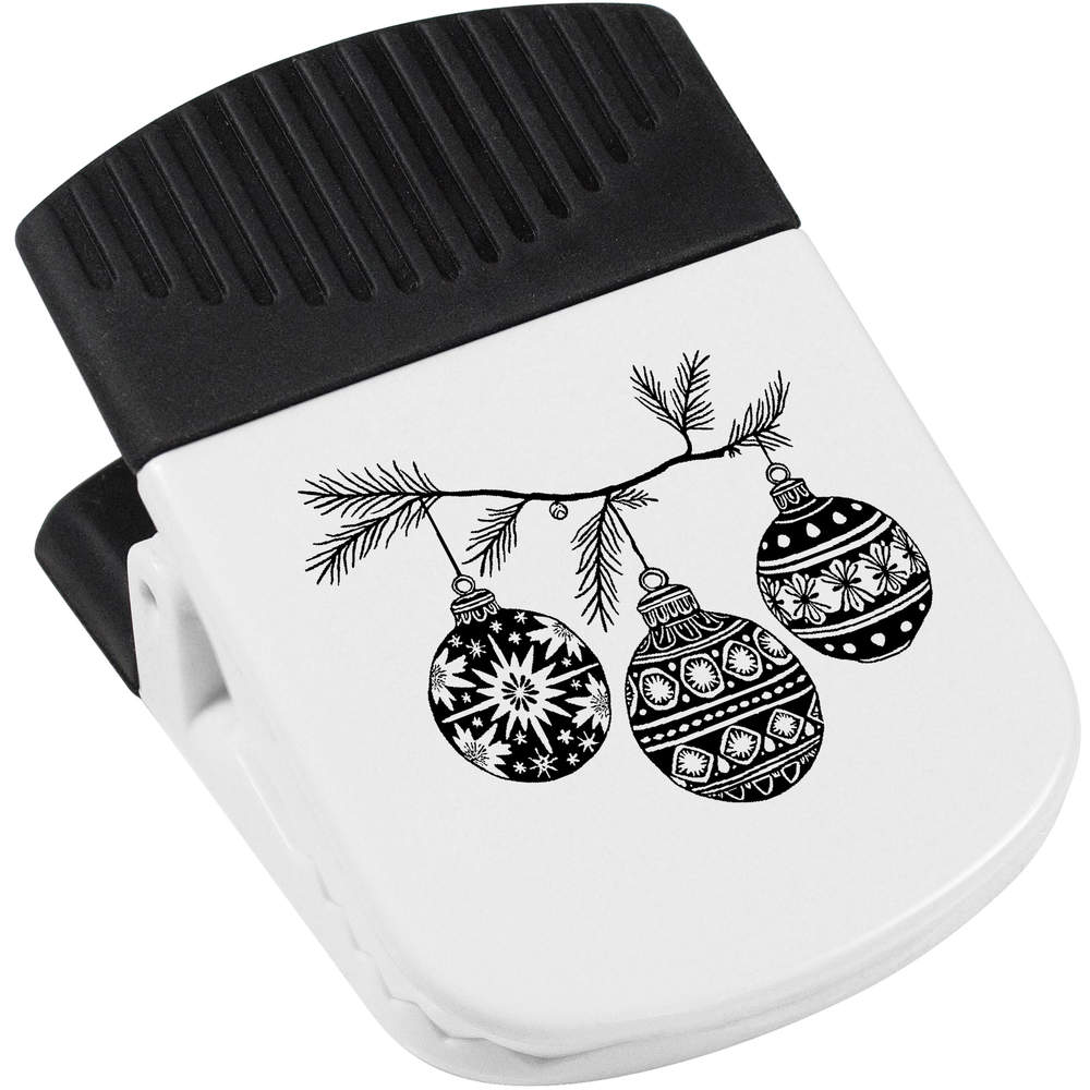 'Three Christmas Baubles' Magnetic Clip (CP00044703)