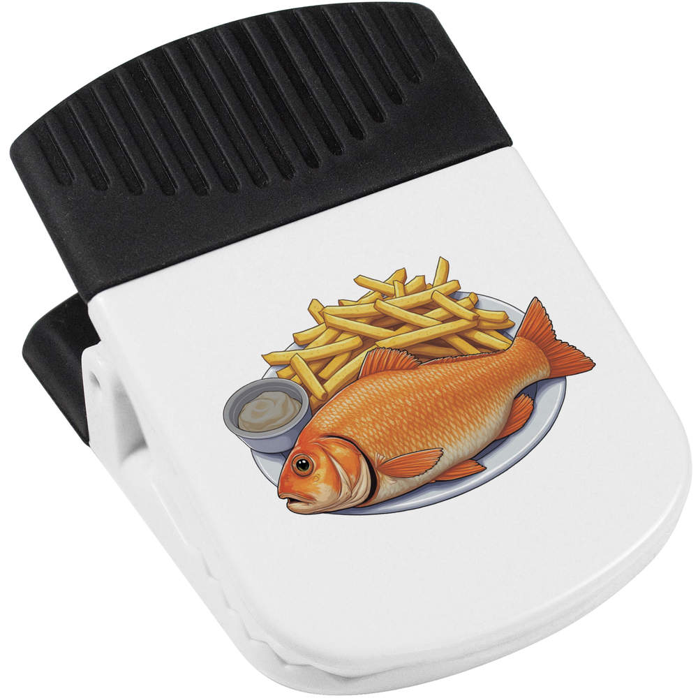 'Fish and Chips on Plate' Magnetic Clip (CP00044743)
