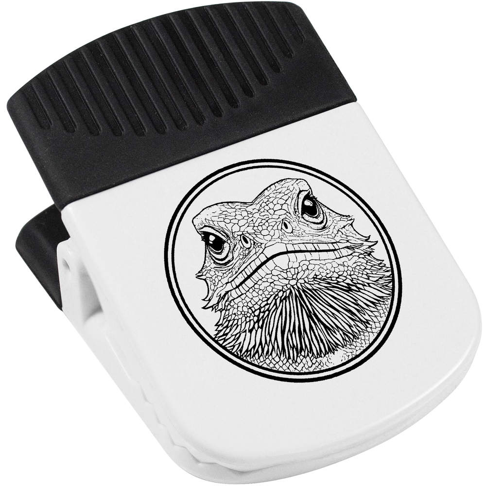 'Bearded Dragon in Circle Frame' Magnetic Clip (CP00045583)