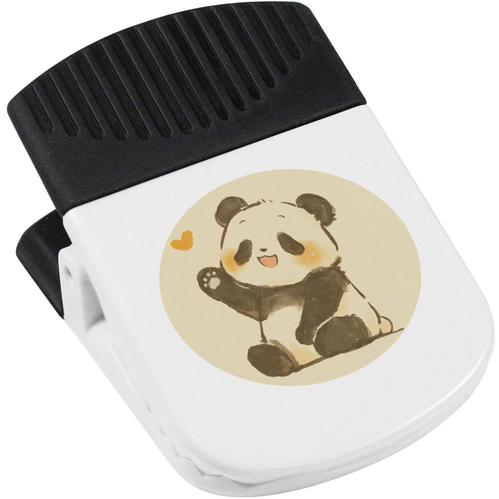 'Cute Panda Waving with Heart ' Magnetic Clip (CP00045816)