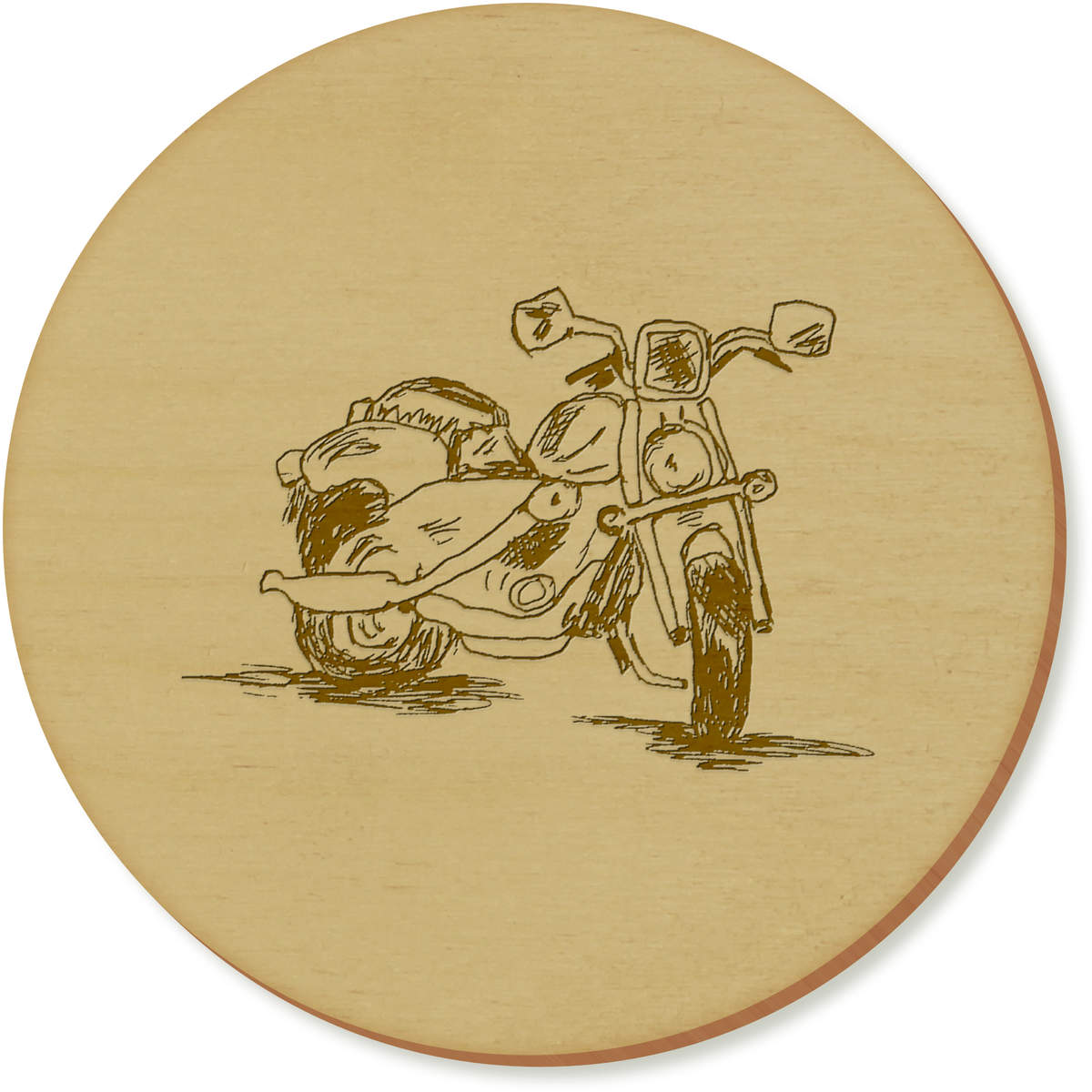 'Motorbike' Coaster / Drinks Mat Set - For Mugs, Glasses, Tables and Gifts (CR006707)