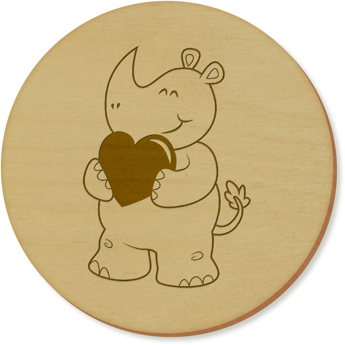 'Heart Rhino' Coaster Sets (CR018251)