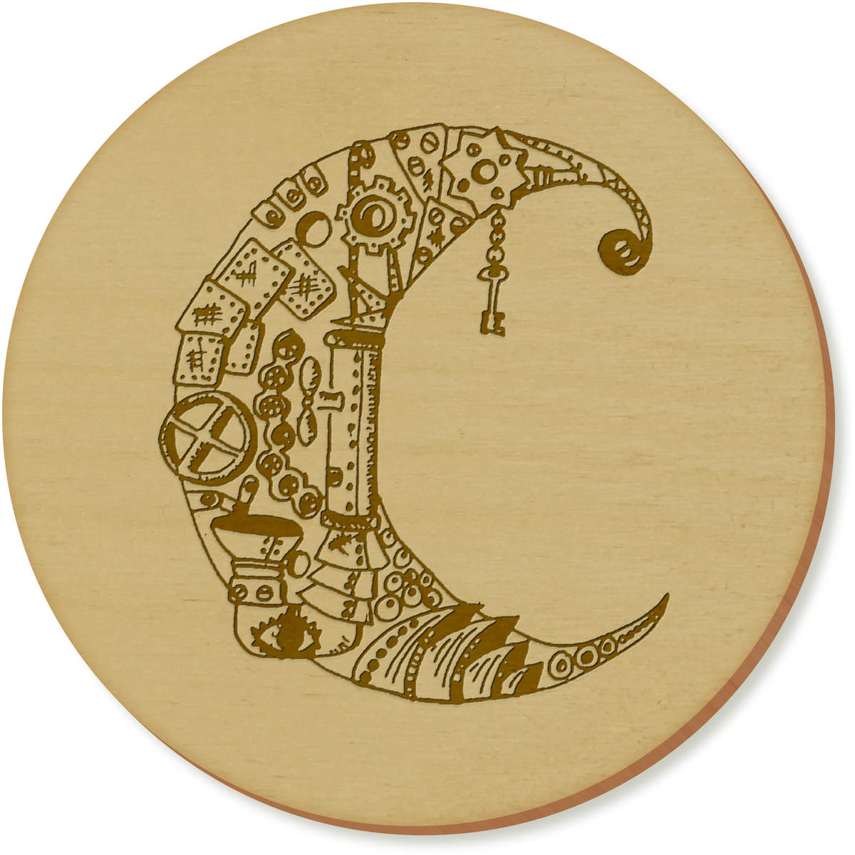 'Steampunk Crescent Moon' Coaster Sets (CR034922)