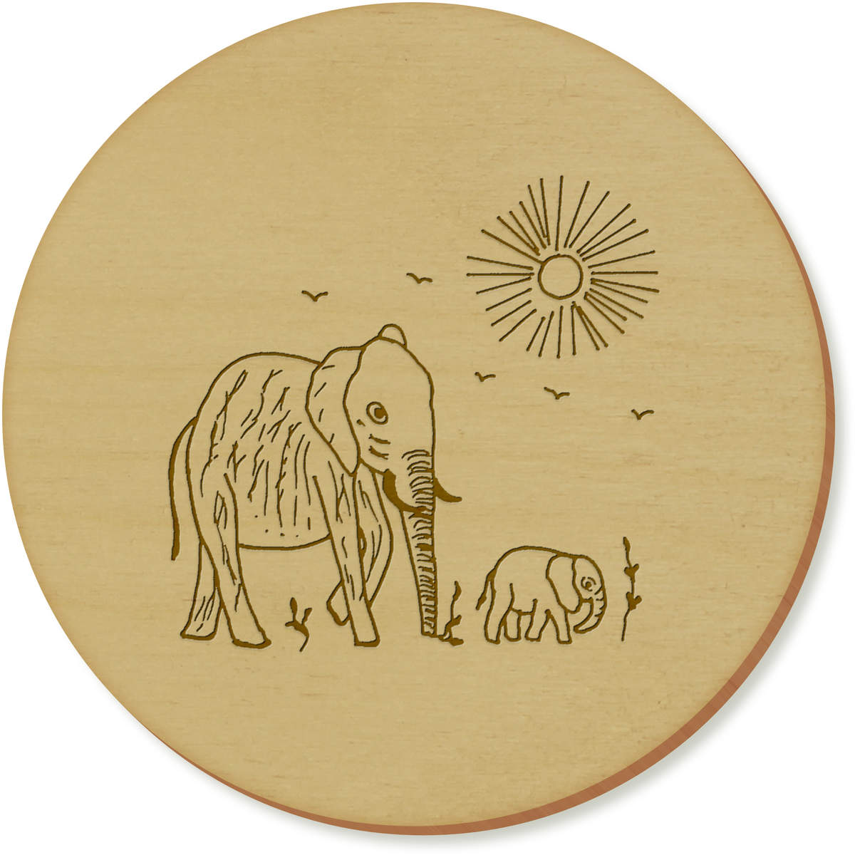 'Elephant Mother & Calf' Coaster Sets (CR037998)