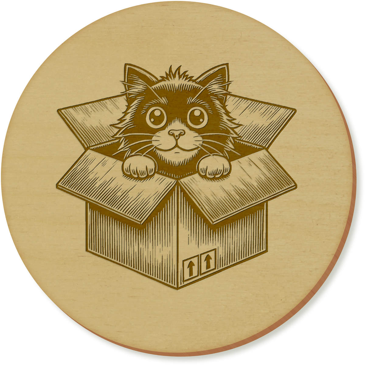 'Cat In A Box' Coaster Sets (CR052606)