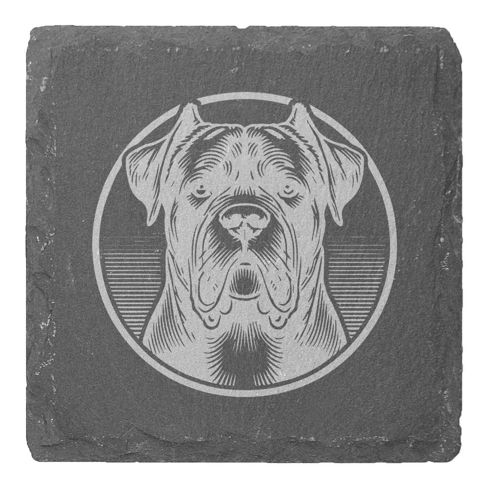 4 x 'Cane Corso' 10cm Square Slate Coasters (CR00217092)