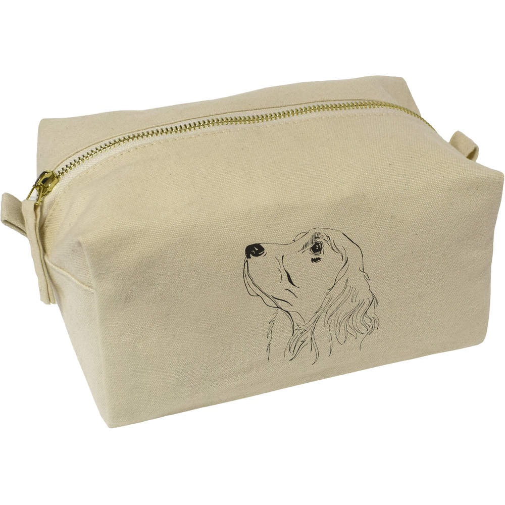 'Cocker Spaniel' Canvas Wash Bag / Makeup Case (CS00001000)