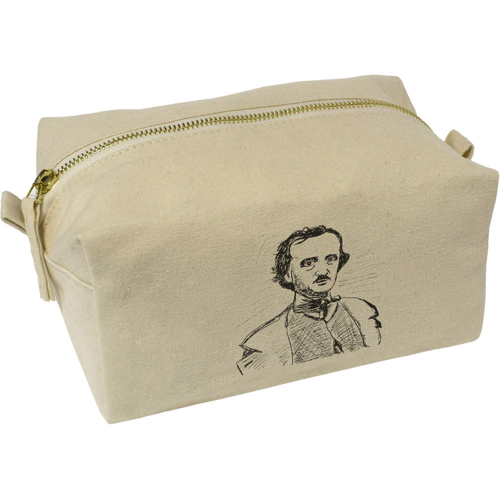 'Edgar Allen Poe' Canvas Wash Bag / Makeup Case (CS00005203)