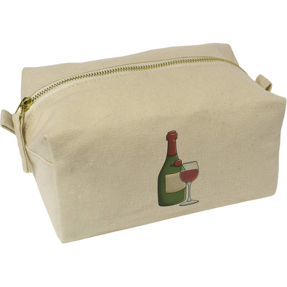'Red Wine' Canvas Wash Bag / Makeup Case (CS00015739)
