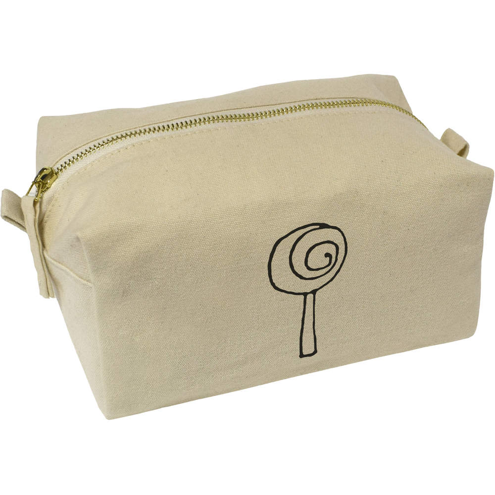 'Swirl Lollipop' Canvas Wash Bag / Makeup Case (CS00023215)