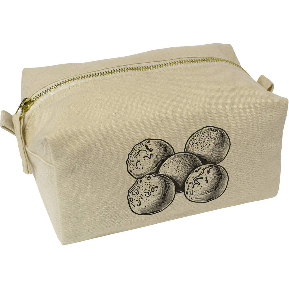 'Chocolate Truffles' Canvas Wash Bag / Makeup Case (CS00051175)