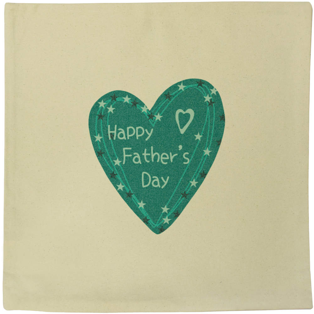 40cm x 40cm 'Happy Father's Day' Canvas Cushion Cover (CV00036368)