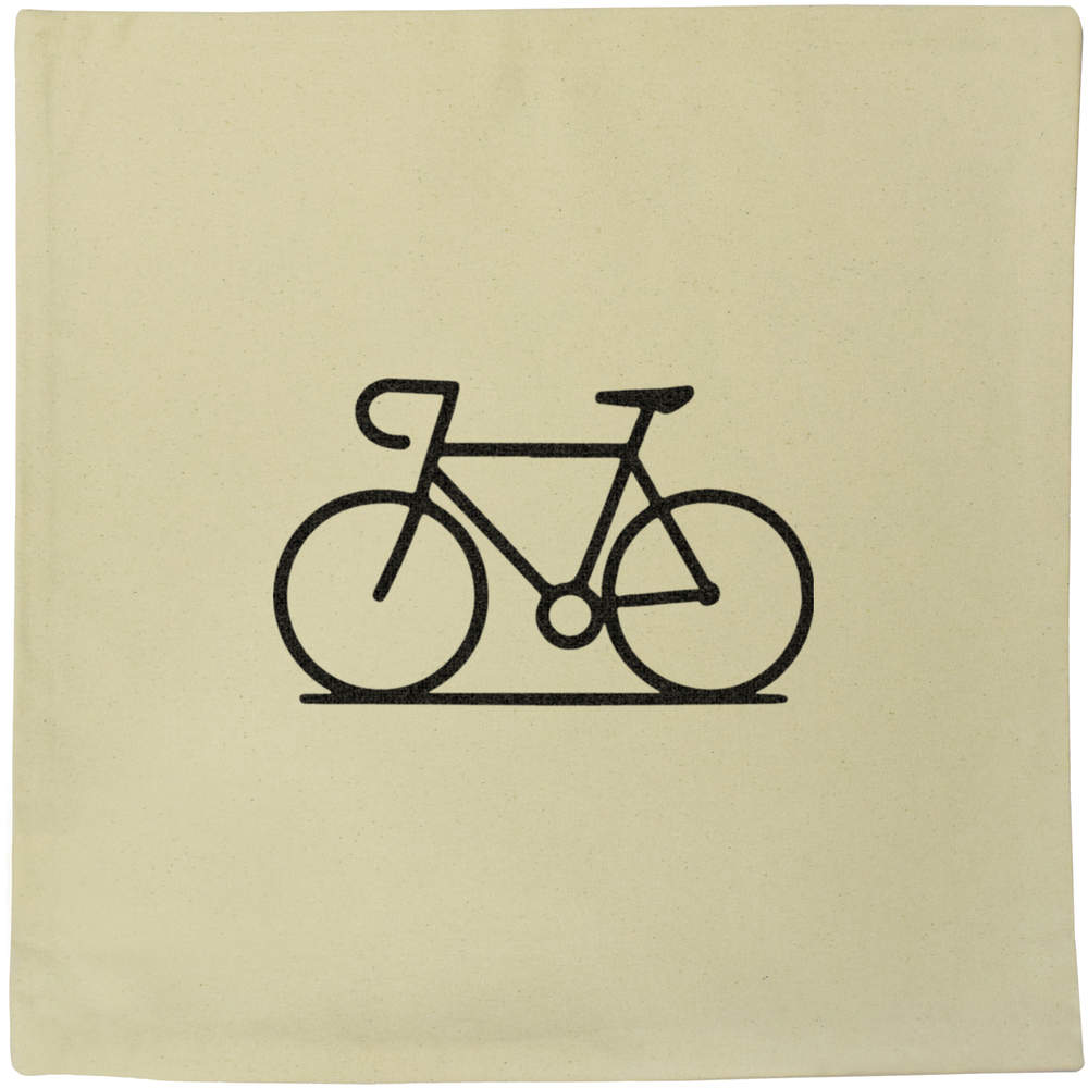 40cm x 40cm 'Bicycle Symbol Cycling' Canvas Cushion Cover (CV00044231)