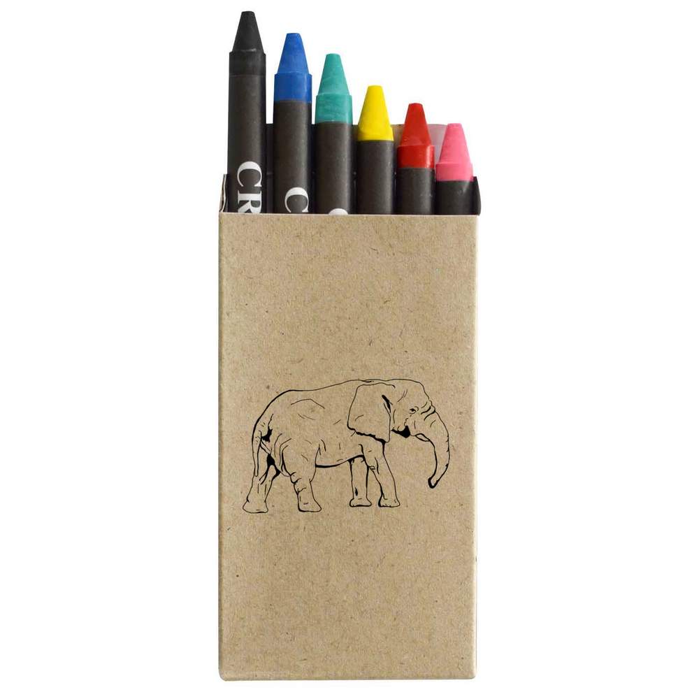 'Walking Elephant' Coloured Crayon Set (CY00003092)
