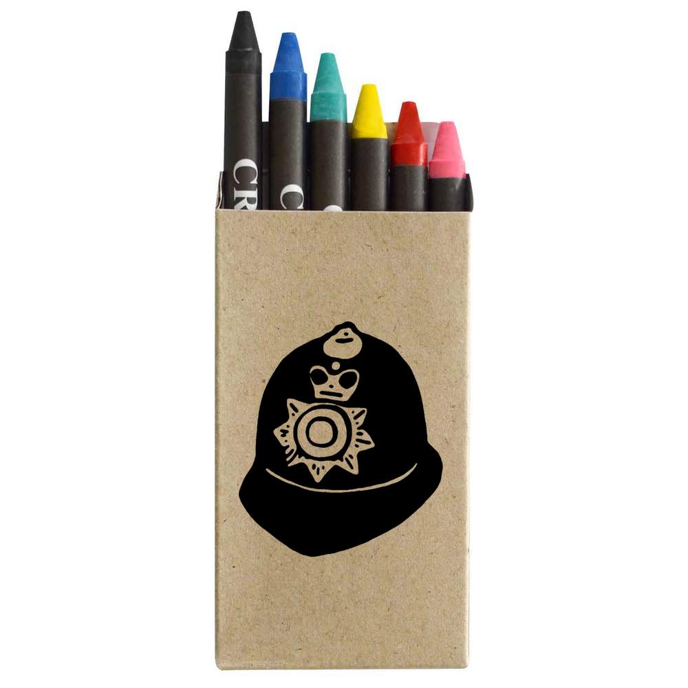 'Police Helmet' Coloured Crayon Set (CY00005660)