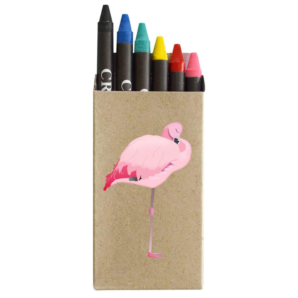 'Sleeping Flamingo' Coloured Crayon Set (CY00007993)