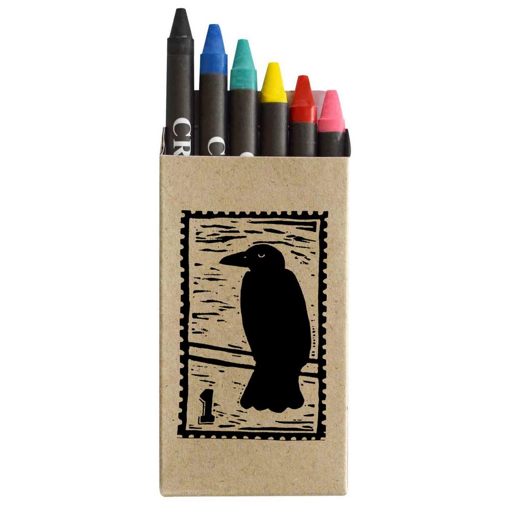 'Crow Postage Stamp' Coloured Crayon Set (CY00014711)