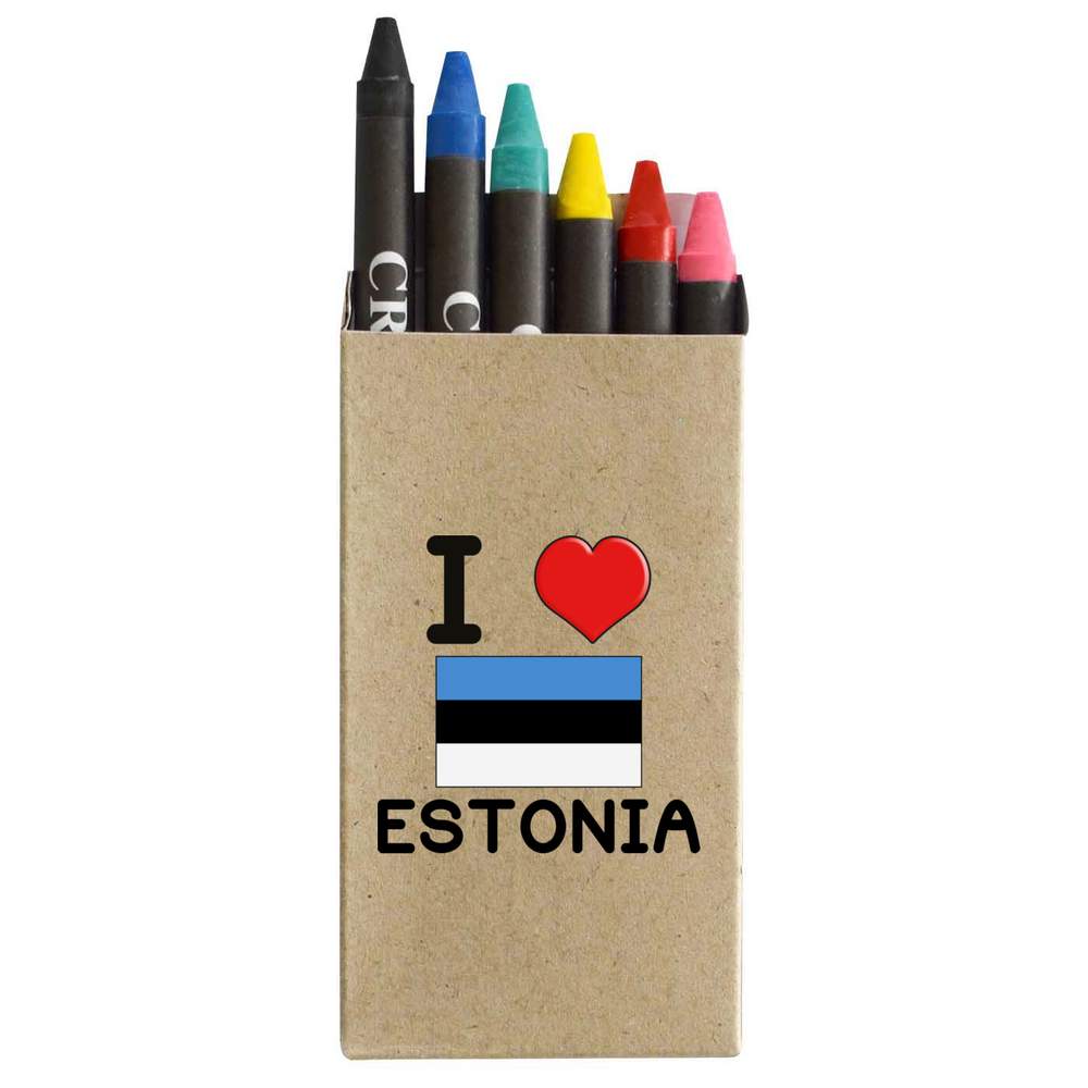 'I Love Estonia' Coloured Crayon Set (CY00015523)