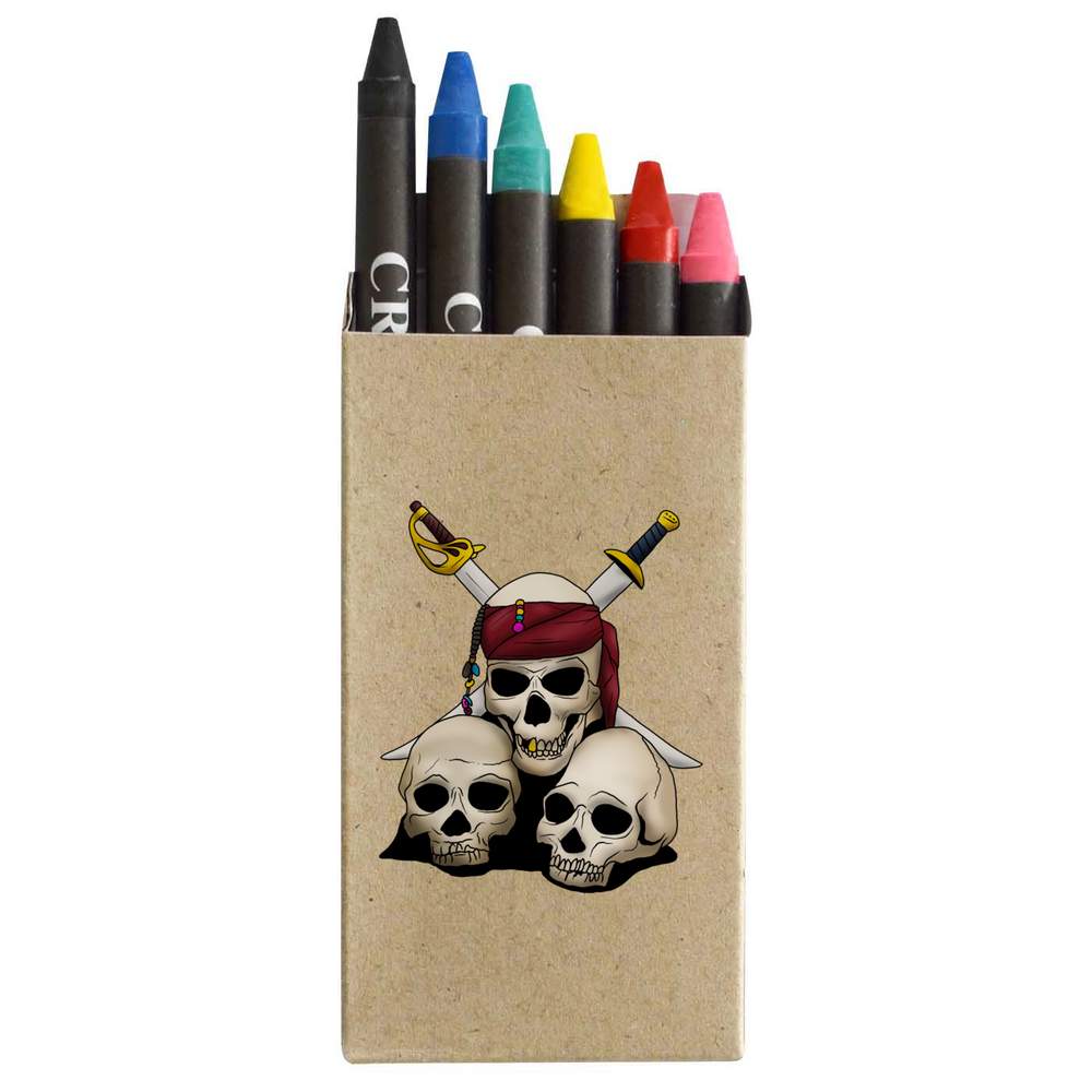 'Pirate Skulls' Coloured Crayon Set (CY00016180)
